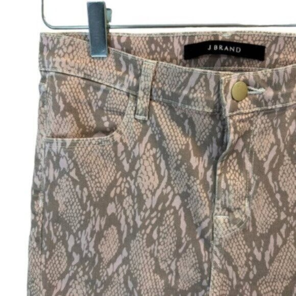 J Brand | Women's Pink & Gray Animal Print Skinny Jeans Size 26 - Picture 5 of 11